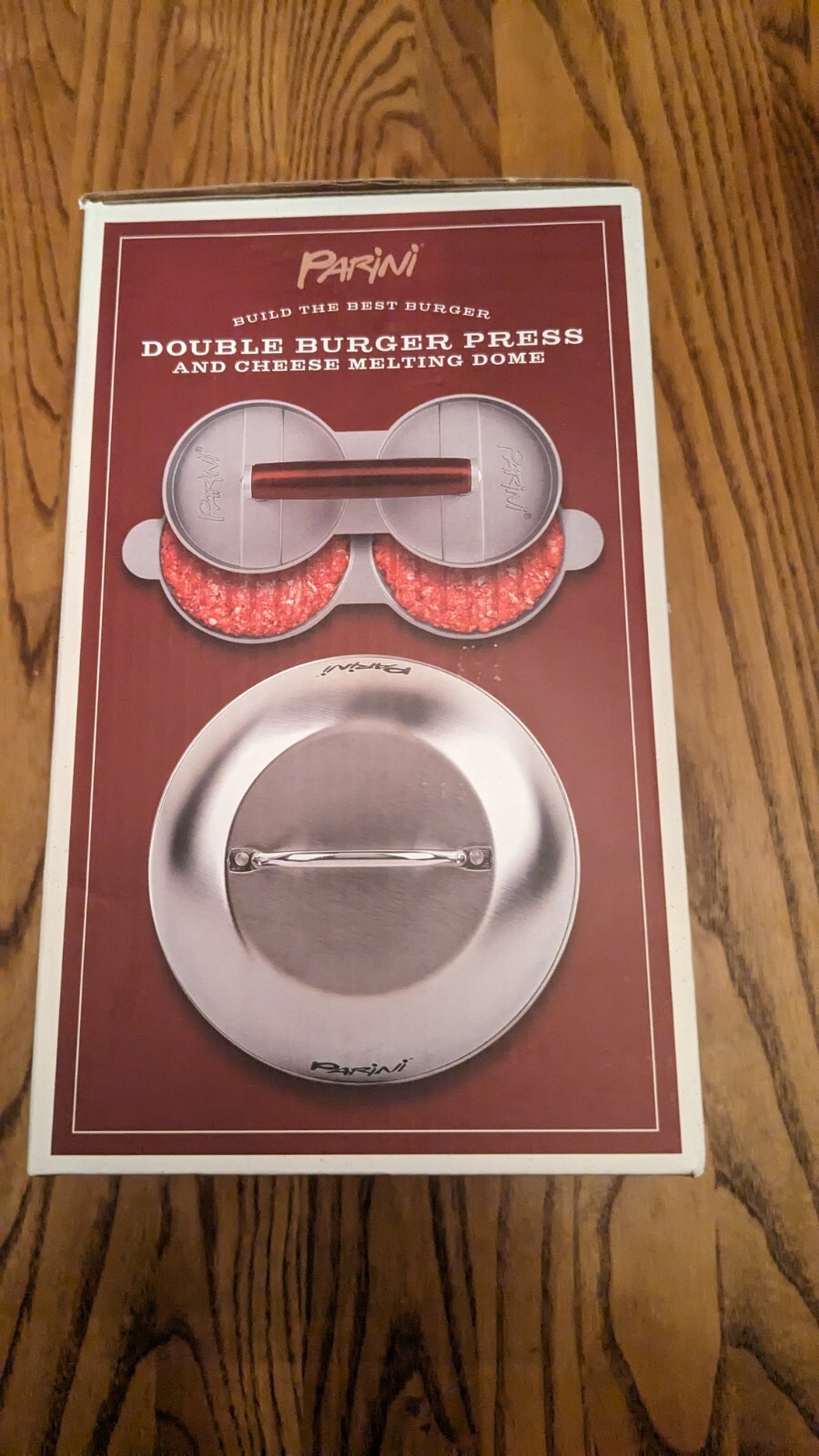 Double Burger Press and Cheese Melting Dome Non Stick Parini gallery