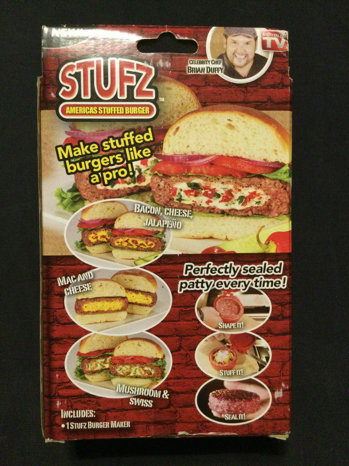 STUFZ Burger Stuffer Hamburger Maker Stuffed Patty Press As Seen On TV gallery