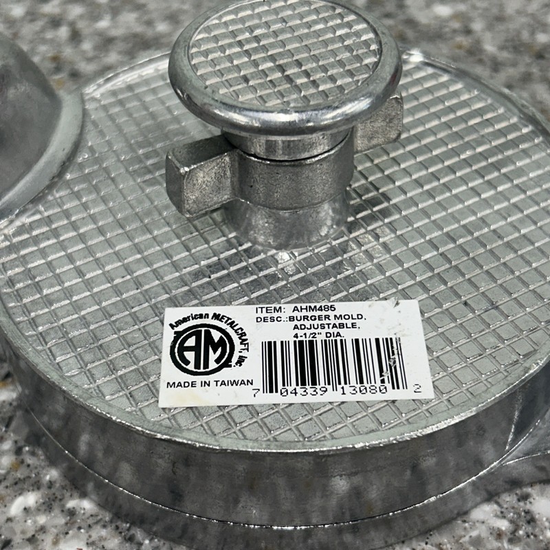 American Metalcraft AHM485 4 1/2 in Hamburger Press gallery