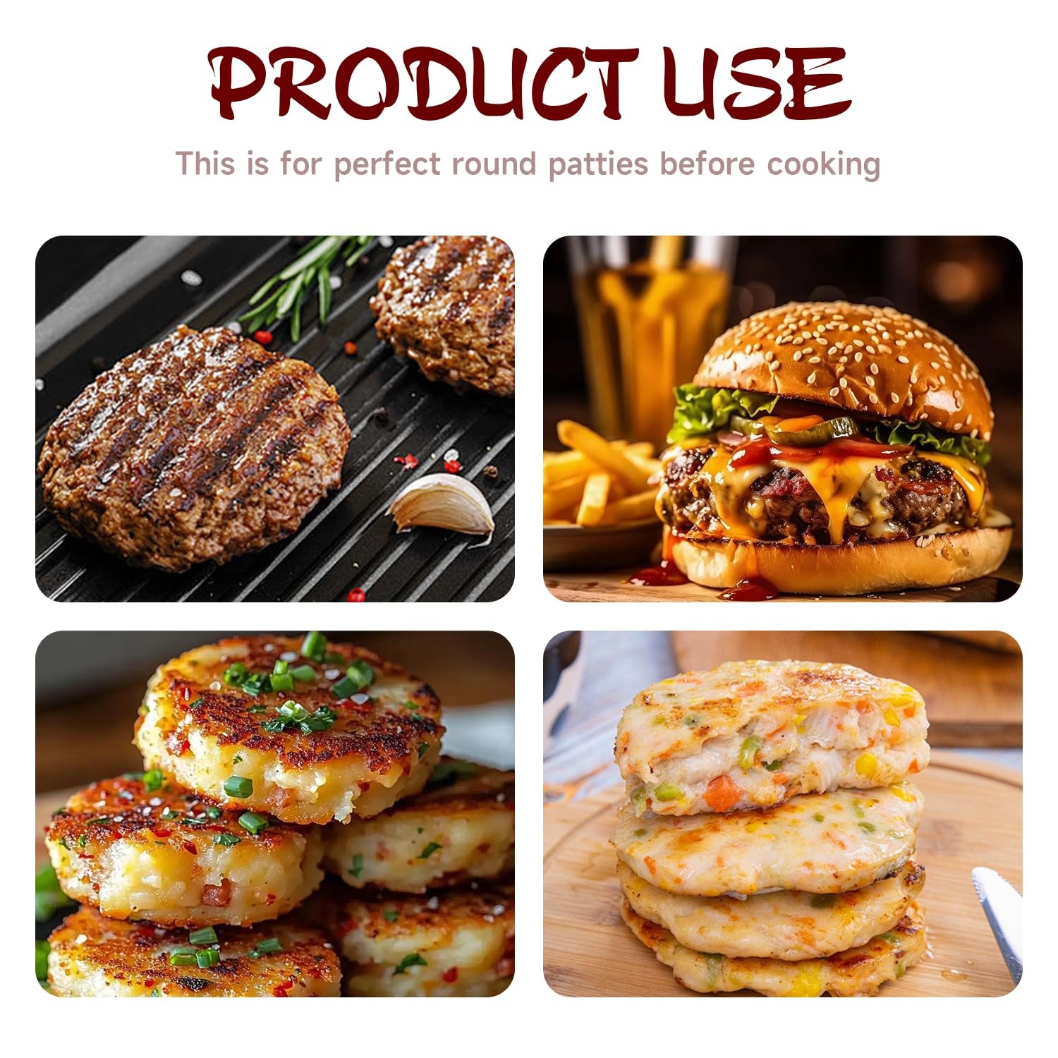 Sausage Patty Press, Mini Burger Press Patty Maker for Mini Hamburger, Barbecue gallery