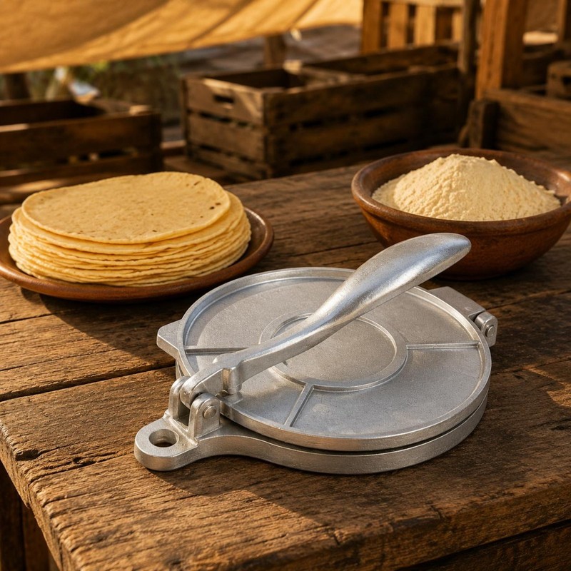 Metal Tortilla Press Sturdy Dumpling Skin Press Easy to Use for Home Cooking gallery