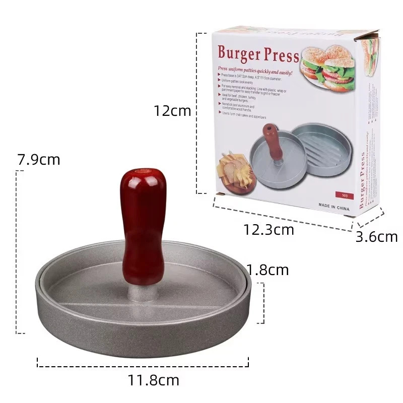 1 Pc Non Stick Stuffed Burger Meat Press Hamburger Patty Maker Tool Aluminum gallery