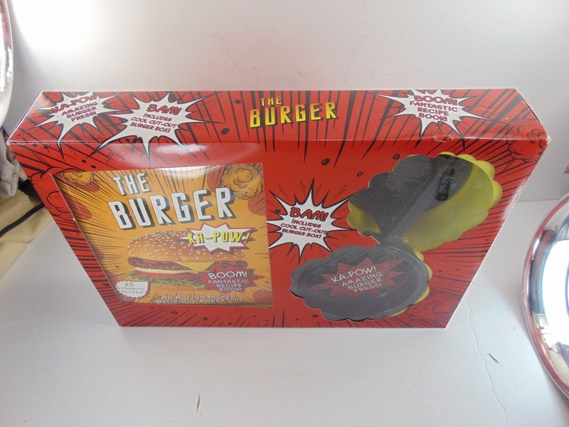 THE Burger Press Kit NIB Hamburger Patty Non Stick Molds Maker Tool Sliders BBQ gallery