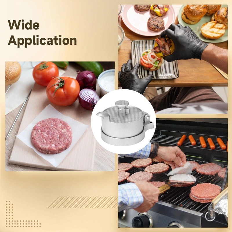 Hamburger Press Patty Maker, Aluminum Alloy Burger Press Patty Maker, Spring ... gallery