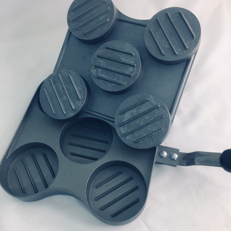Hamburger Slider Maker Stuffer Top of Stove Cooker 5 Patties with Press Top gallery