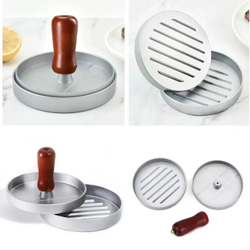1 Pc Non Stick Stuffed Burger Meat Press Hamburger Patty Maker Tool Aluminum gallery