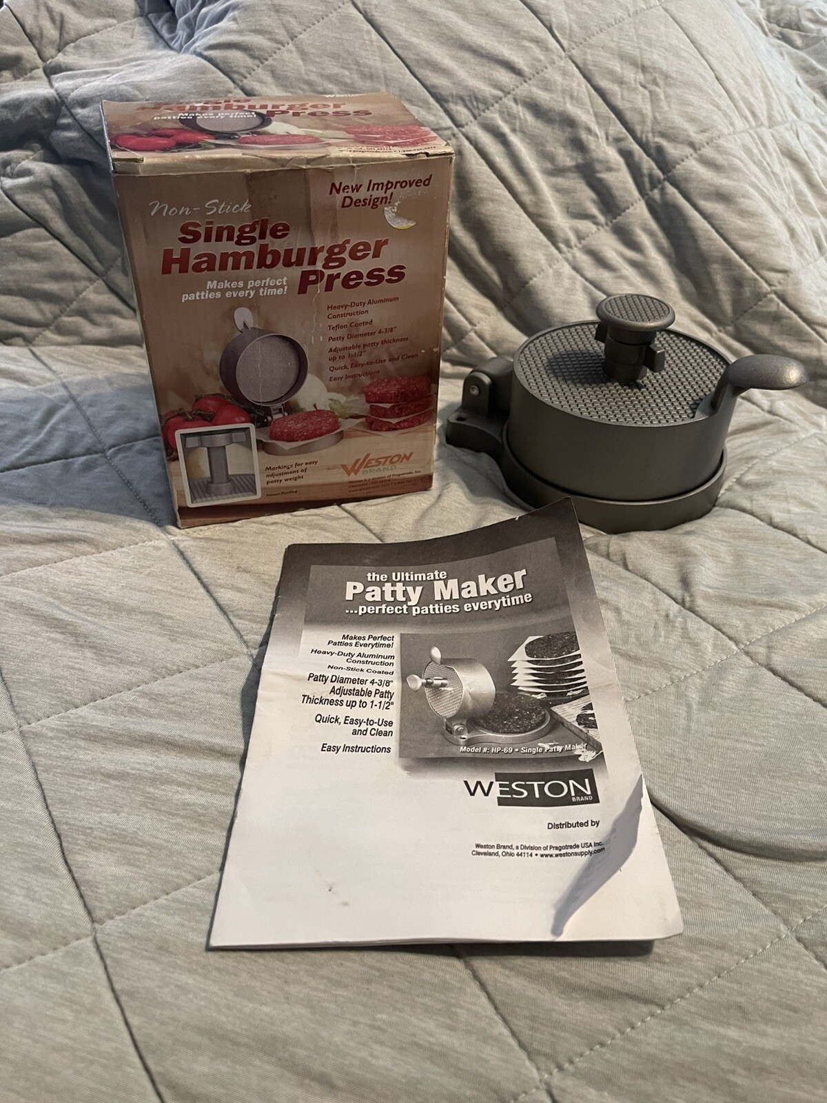 Weston Non-Stick Single Hamburger Press - Heavy-Duty Aluminum gallery