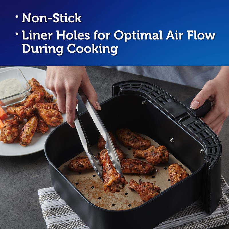 Reynolds Kitchens Air Fryer Liners Disposable, 50 Count (Pack of 1), Brown gallery