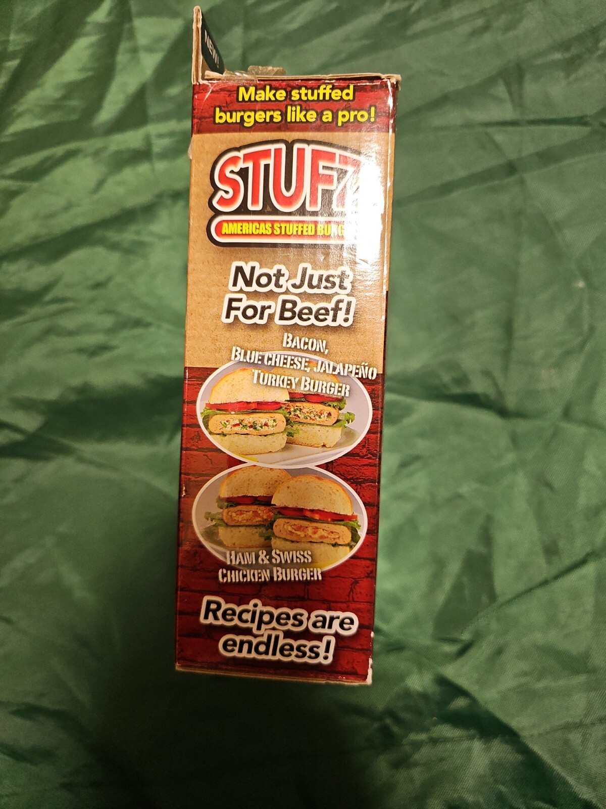 Stufz Stuffed Hamburger Press Patty Maker Open box Never Used gallery