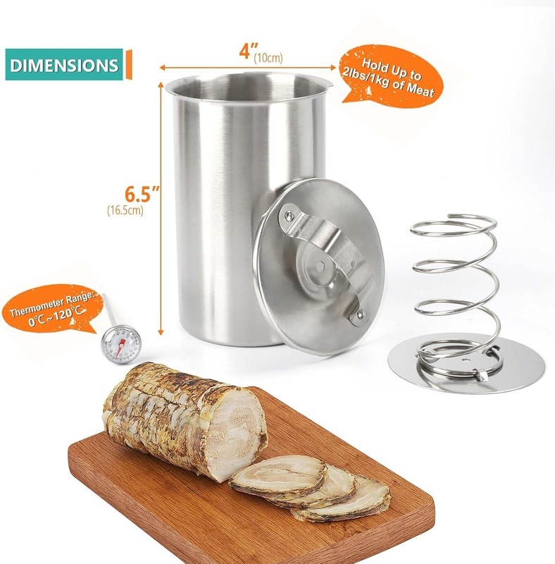 Effortless Homemade Deli Meat Maker with Integrated Thermometer – 2lb Capacity gallery