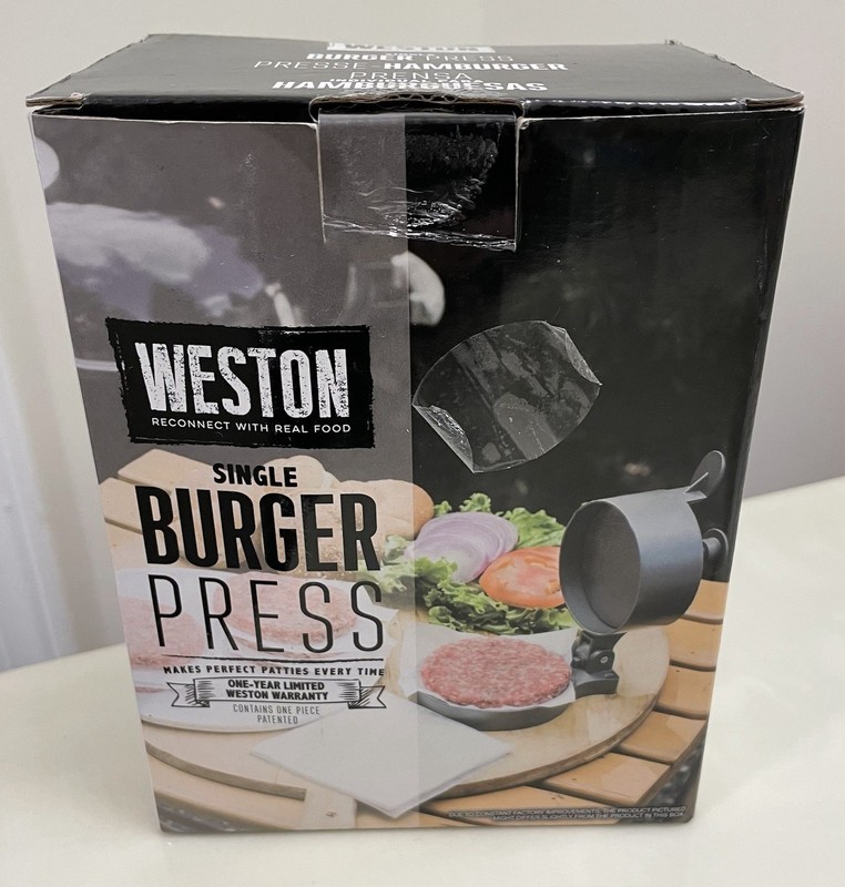 Weston Aluminum Hamburger Press Makes 4.5"Dia. Single Patty-Adjustable Thickness gallery