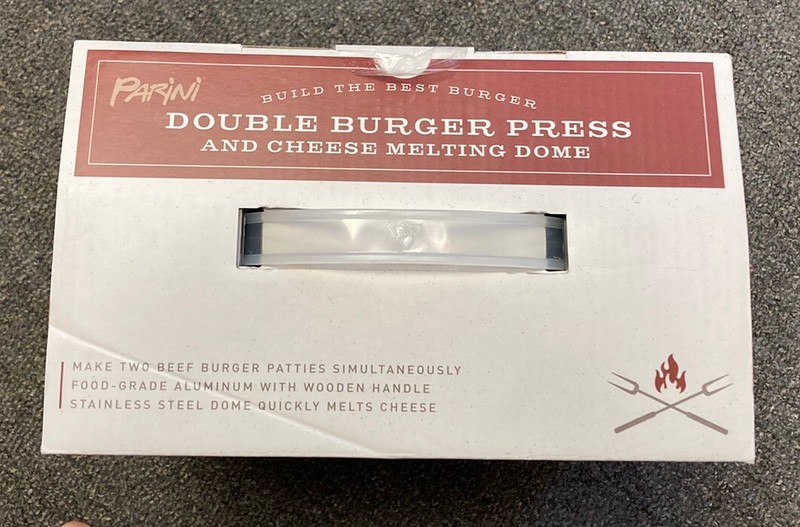 Parini Double Non-Stick Burger Press & Cheese Melting Dome 8.75" NIB gallery