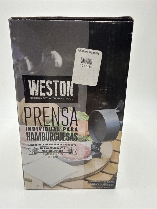 Weston Nonstick Single Hamburger Press # 07-0301 BBQ New In Box gallery