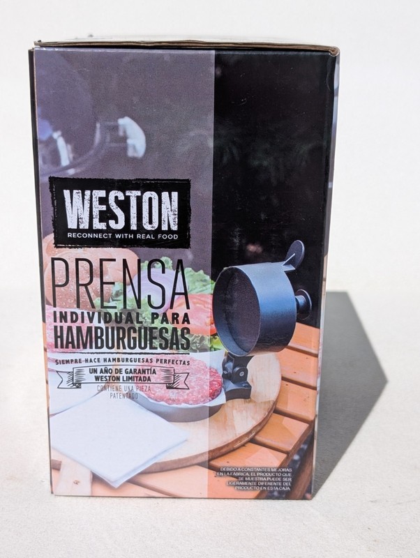 Weston Burger Press, Makes 4 1/2" Single, Non-stick Heavy-Duty Cast Aluminum gallery
