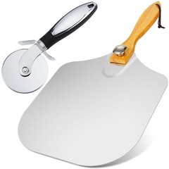 KLAQQED Pizza Peel 12 x 14inches, Pizza Paddle Pizza Spatula Shovel Pizza Cut…