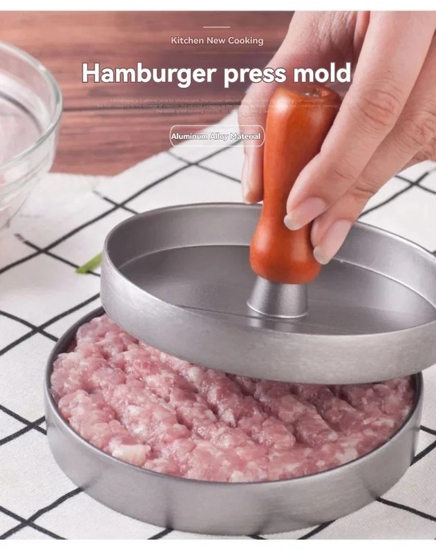 Burger Press Non Stick Hamburger Patty Maker Aluminum with Wax Paper gallery
