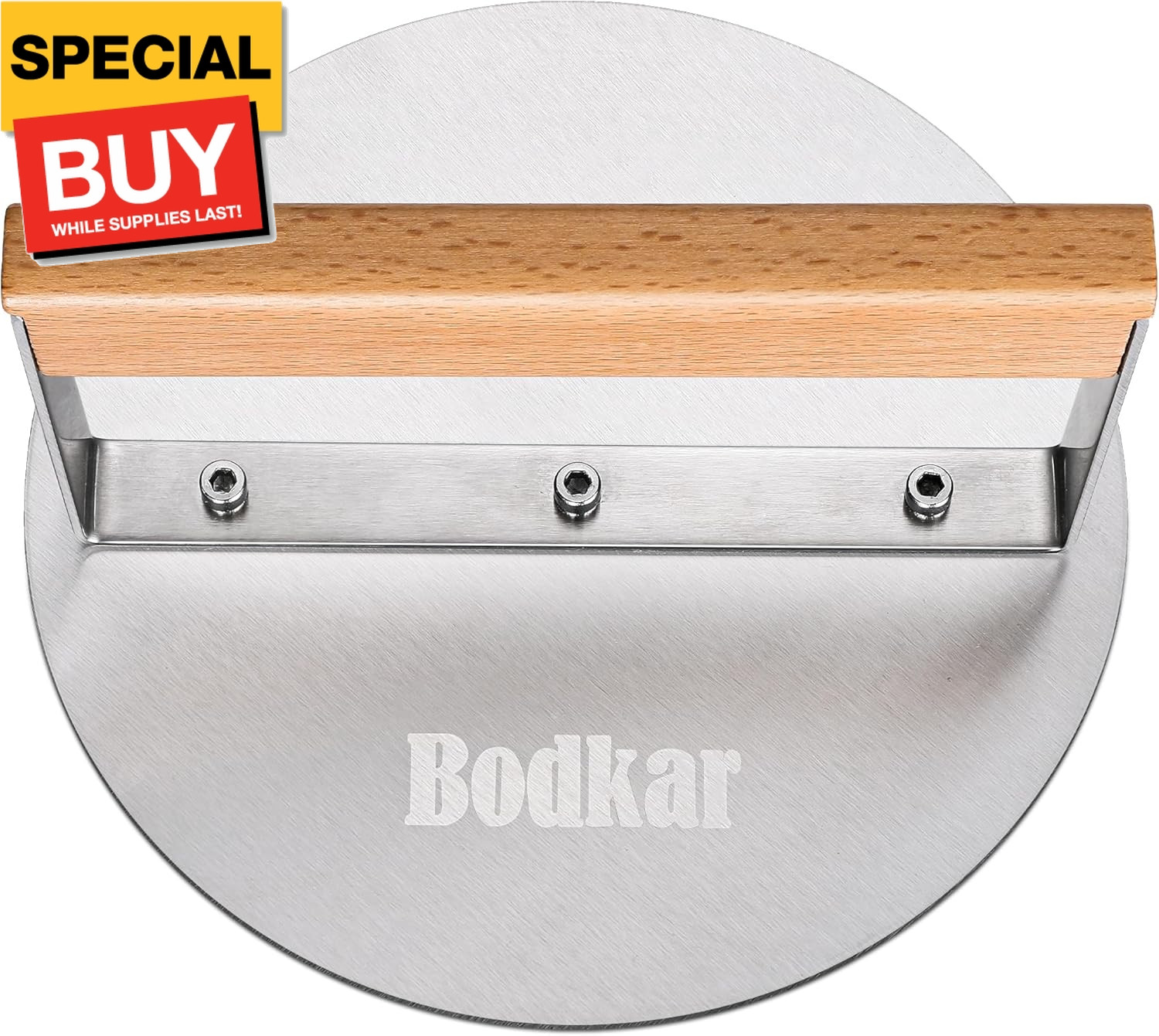 Stainless Steel Burger Press, 6 inch Round Burger Smasher Round Hamburger Press gallery