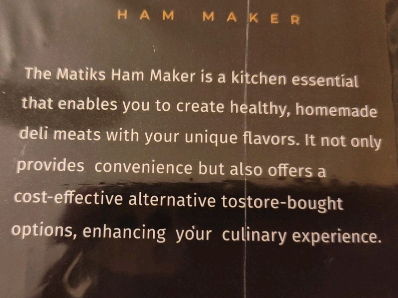 Matiks Deli Meat Press for Making Homemade Deli Meats -New Sealed gallery