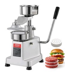 Commercial Burger Patty Maker, 4 Inch Stainless Steel Heavy Duty Burger Press…