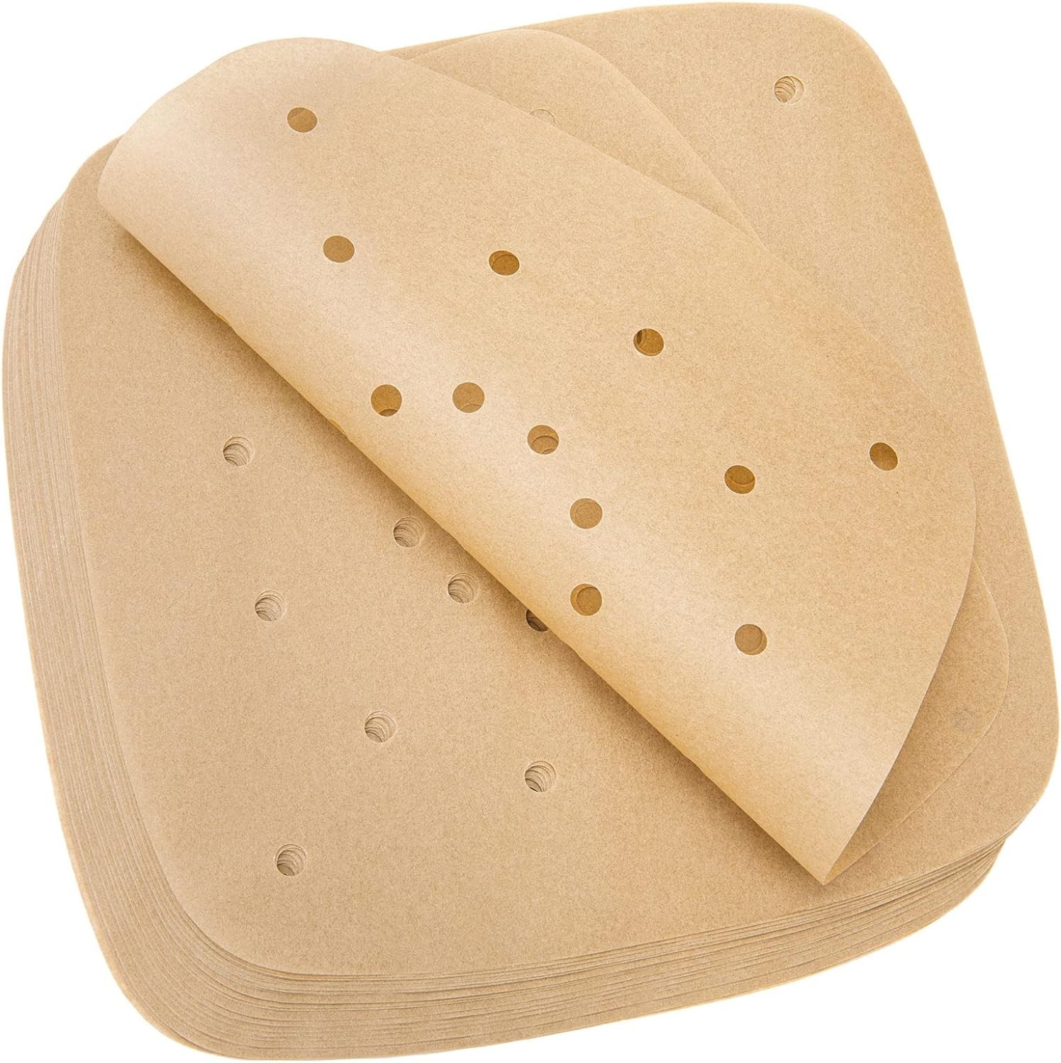 200pcs Air Fryer Parchment Paper Disposable Liner 8.5in x 8.5in, Brown gallery