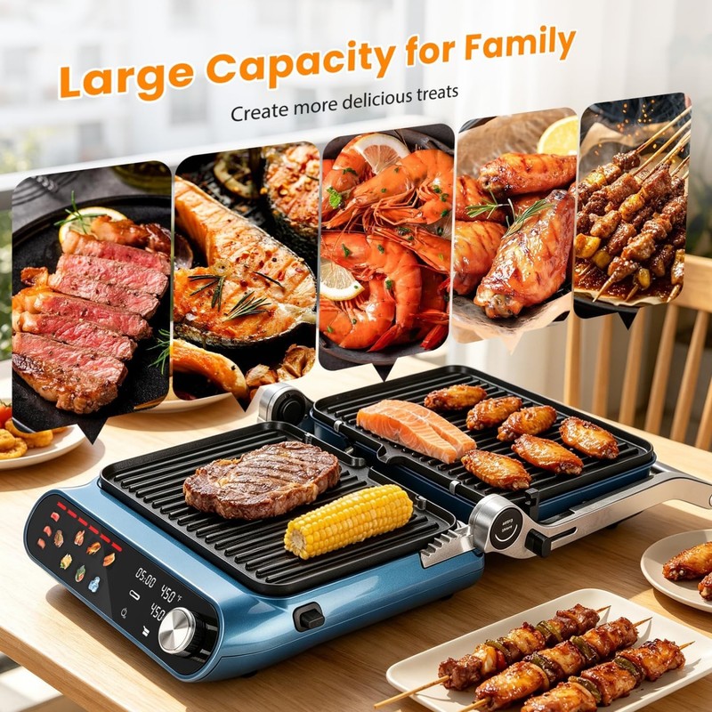 Taylor Swoden 7-in-1 Panini Press Sandwich Maker, 1500W Electric Indoor Grill... gallery