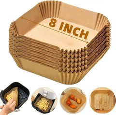 Air Fryer Liners Disposable, Non-stick One size fits most, Brown
