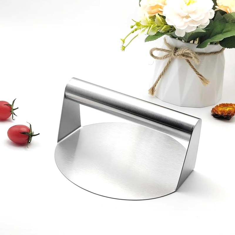 Ergonomic 5.5 Inch Hamburger Meat Press Made from Durable Stainless Steel gallery
