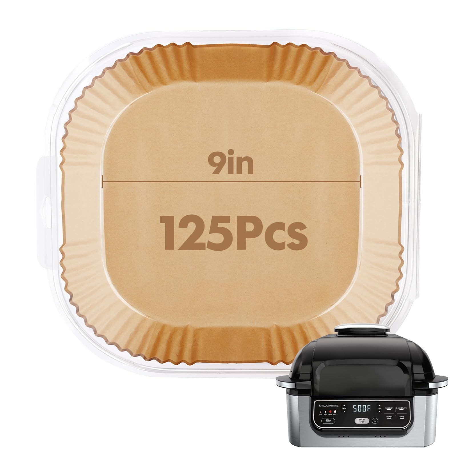 Air Fryer Disposable Paper Liner for 9IN-Square-125pcs, 9IN-Square-125pcs gallery