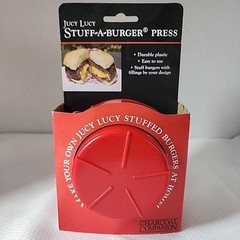 Stuff-A-Burger Press Jucy Lucy Charcoal Companion NEW! Barbecue BBQ Grill