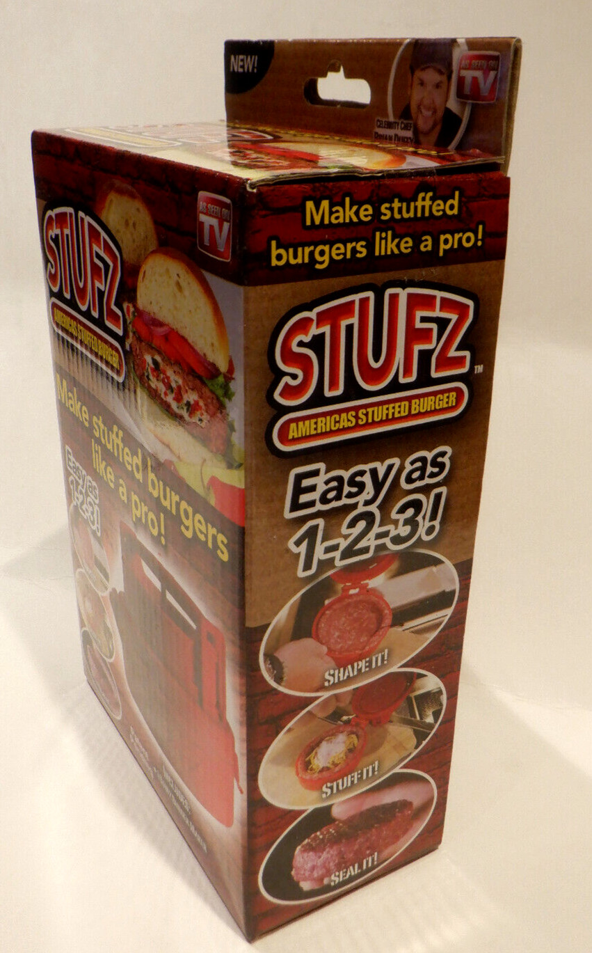 STUFZ Burger Press As seen On TV, Make Stuffed Burgers Like a Pro-New Sealed Box gallery