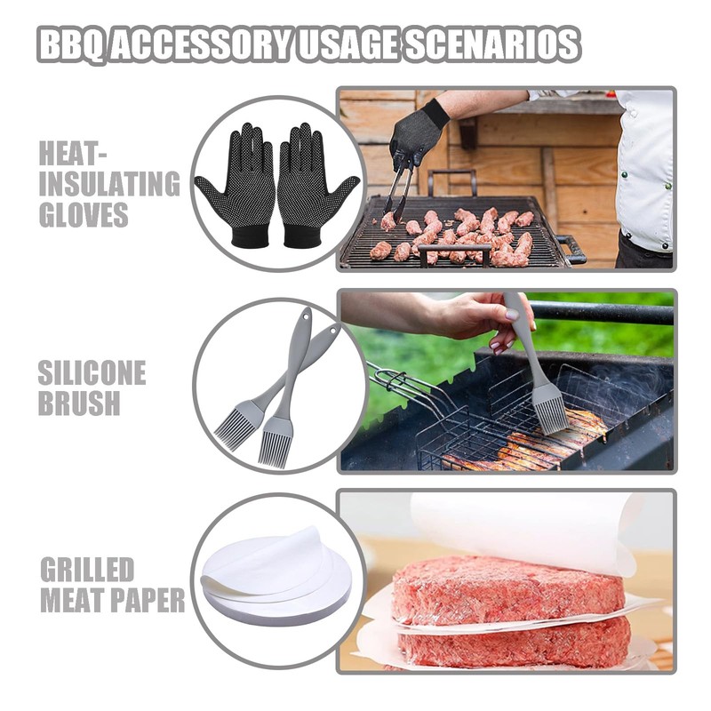 Smash Burger Press Kit 56 Pcs grill 7.9 Inch Cast iron hamburger smasher tool gallery