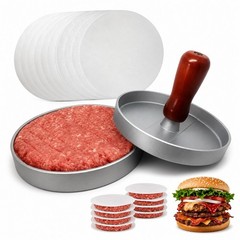 Burger Patty Maker Press Round Hamburger Mold Wax Paper Option Available