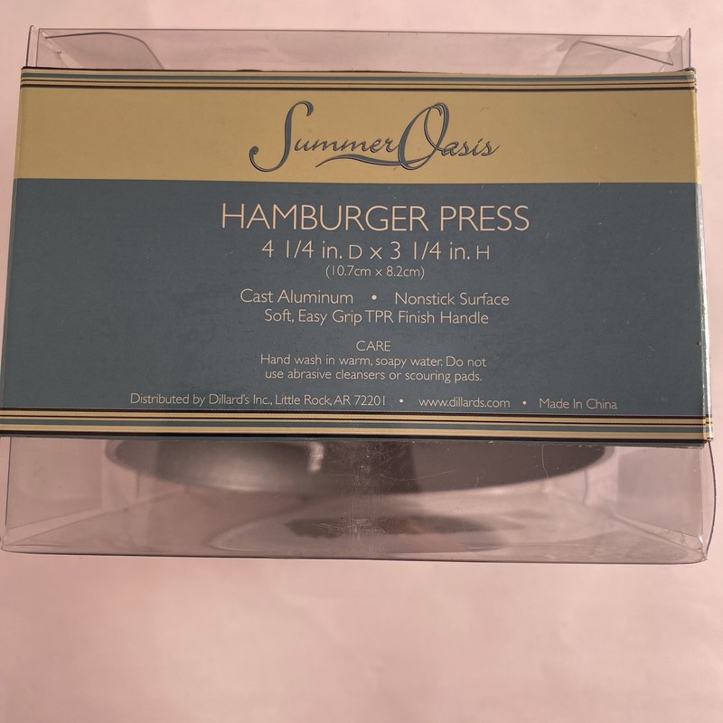 Cast Aluminum Non Stick Round Shape Hamburger Press NIB gallery