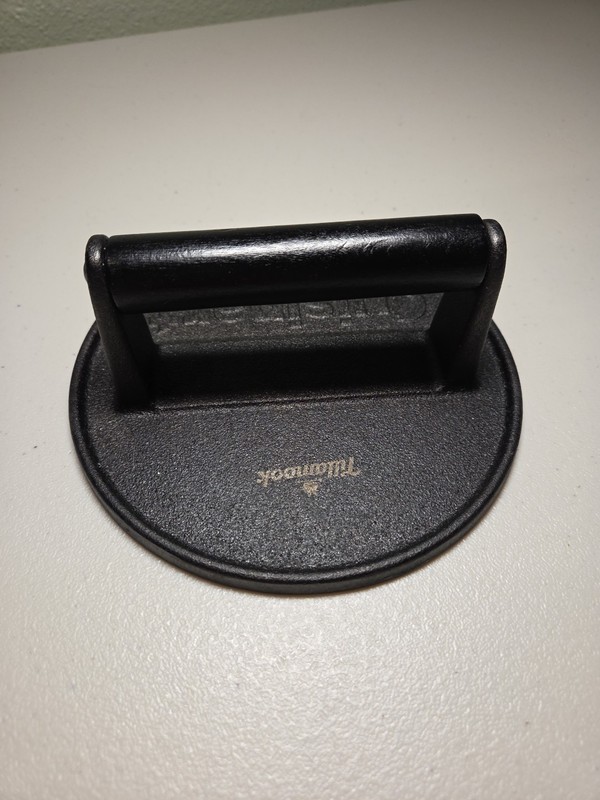 Cuisinart 6.5" Smashed Burger Press, Cast Iron Tillamook Branded gallery