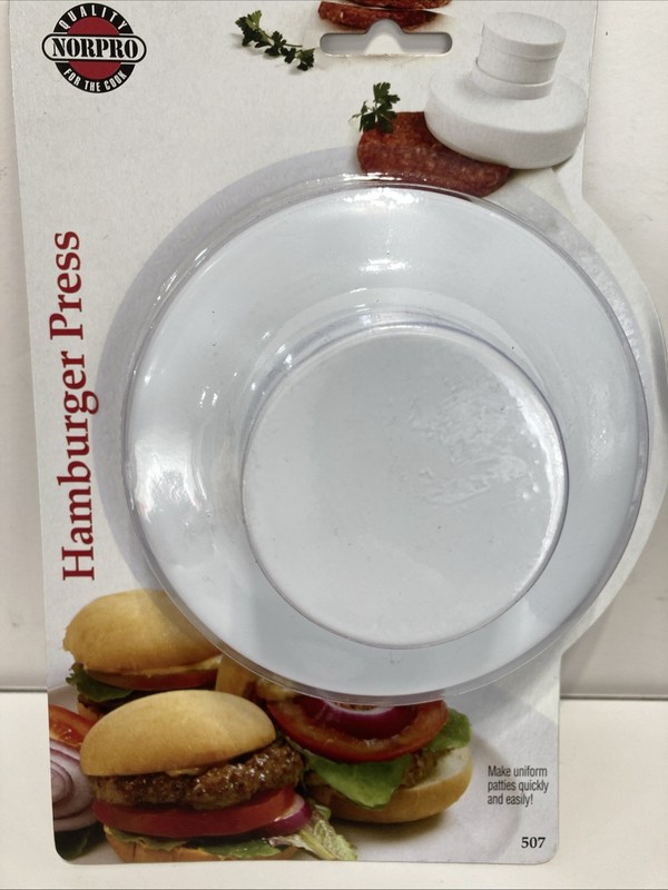 Norpro Hamburger Patty Mold Burger Maker Press Uniform Round Patties #507 New F1 gallery