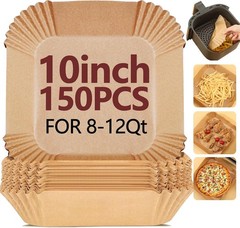 EKACO 10 Inch Air Fryer Liners Disposable-150PCS Square 10 Inch-new, Copper