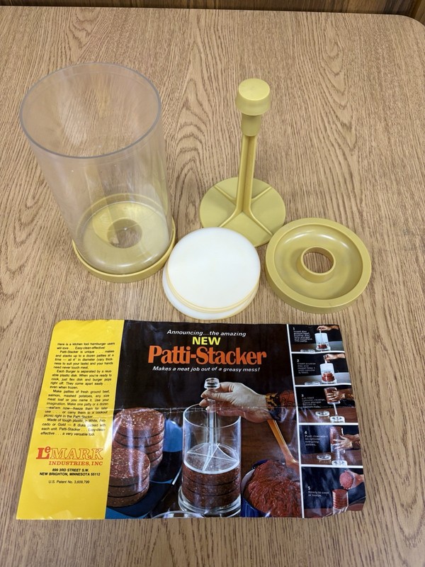 Patti-Stacker Hamburger Patty Maker Vintage Kitchen Gadget gallery