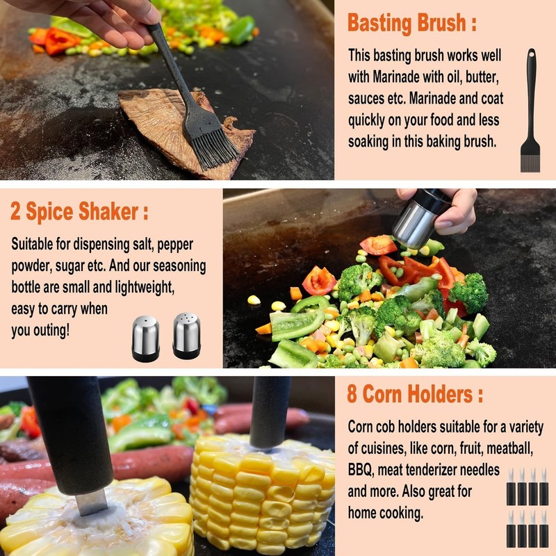 38PCS Griddle Accessories Kit, Professional Grill Tools Set for Outdoor Barbe... gallery