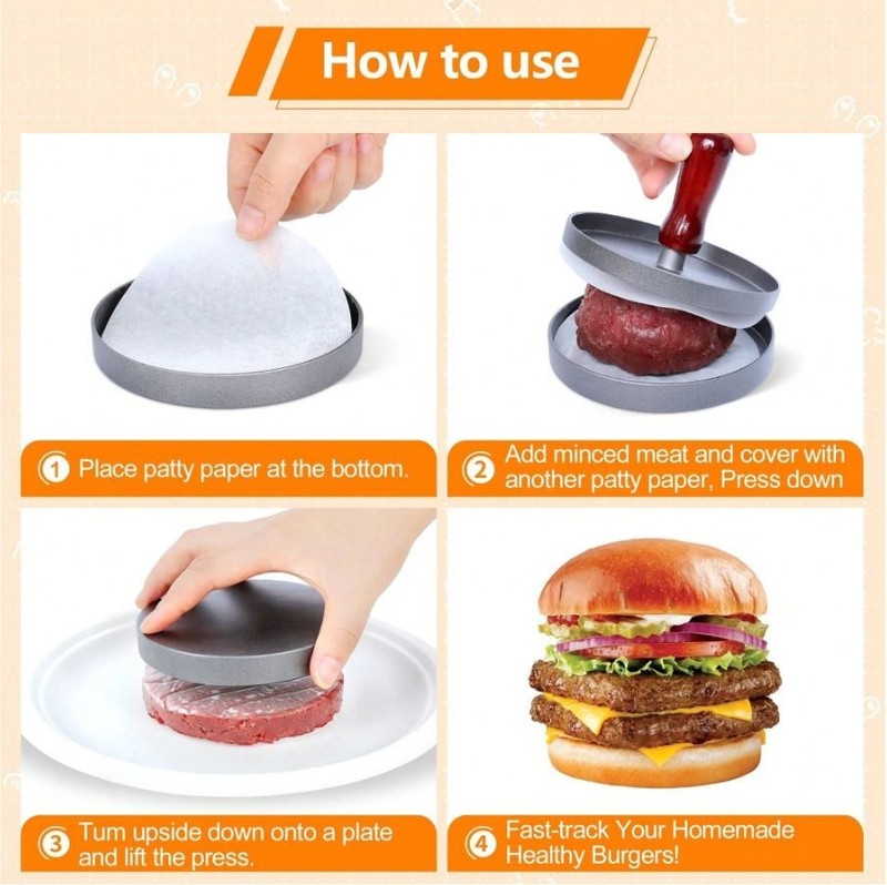 Meat Patty Maker Pro - Efficient Meat Pie Compactor & BBQ Minced Meat Press Tool gallery