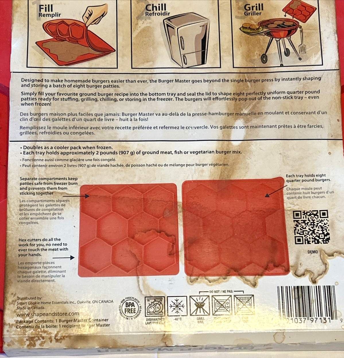 Shape + Store Burger Master 8 IN 1 - Burger Press & Freezer Container Silicone gallery