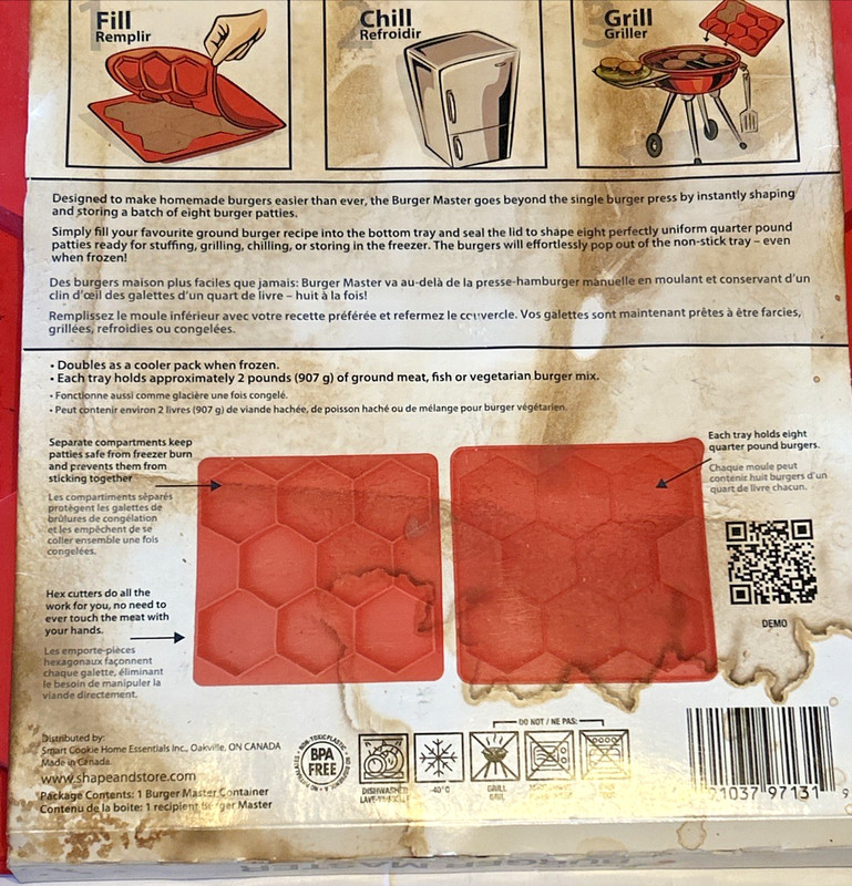 Shape + Store Burger Master 8 IN 1 - Burger Press & Freezer Container Silicone gallery