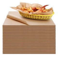 GeeRic Unbleached Waxed Deli Paper Sheets 12 * 12 12*12 inch 100PCS, Kraft
