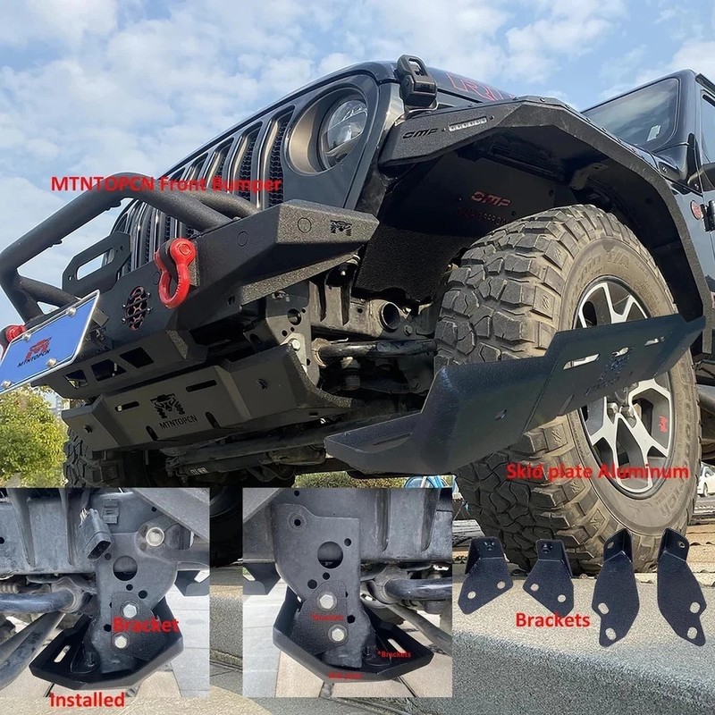 Aluminum JL & Gladiator Skid Plate Compatible with 2018-2025 Jeep Wrangler JL... gallery