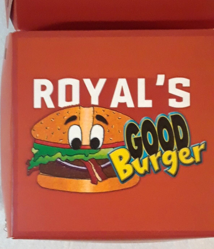 Good Burger Cardboard Hamburger Containers Novelty BBQ Party Bar Movie Night gallery