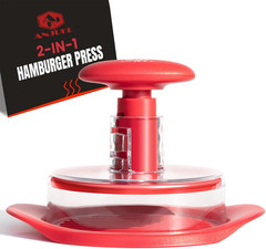 Burger Press, 2-In-1 1/4 Lb & 1/2 Lb Hamburger Patty Maker, Easy-Release Patty M
