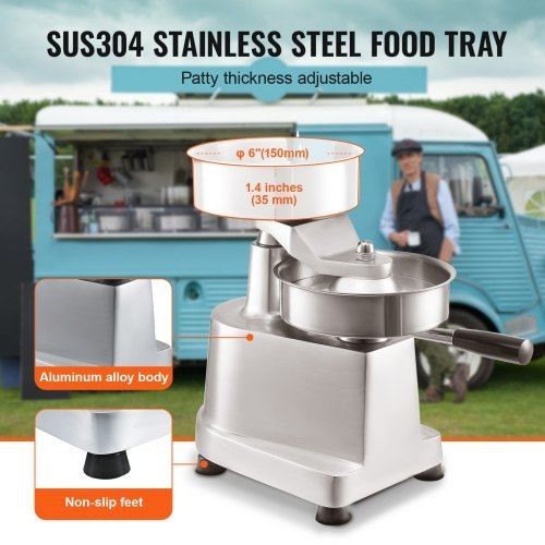 Commercial Burger Patty Maker 150Mm6Inch Hamburger Beef Heavy Duty Foodgrade gallery