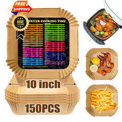 Air Fryer Liners 10 Inch, Square Airfryer Square-10inch-150pcs, wood color