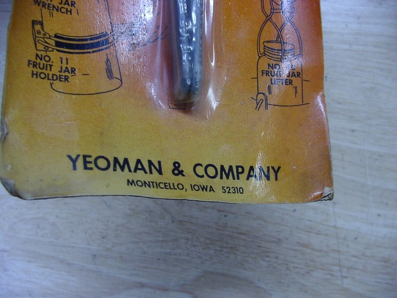 2 Vntg Yeoman NOS SEALED Canning Tools,No. 12 Fruit Jar Wrench,& No. 11 Holder gallery