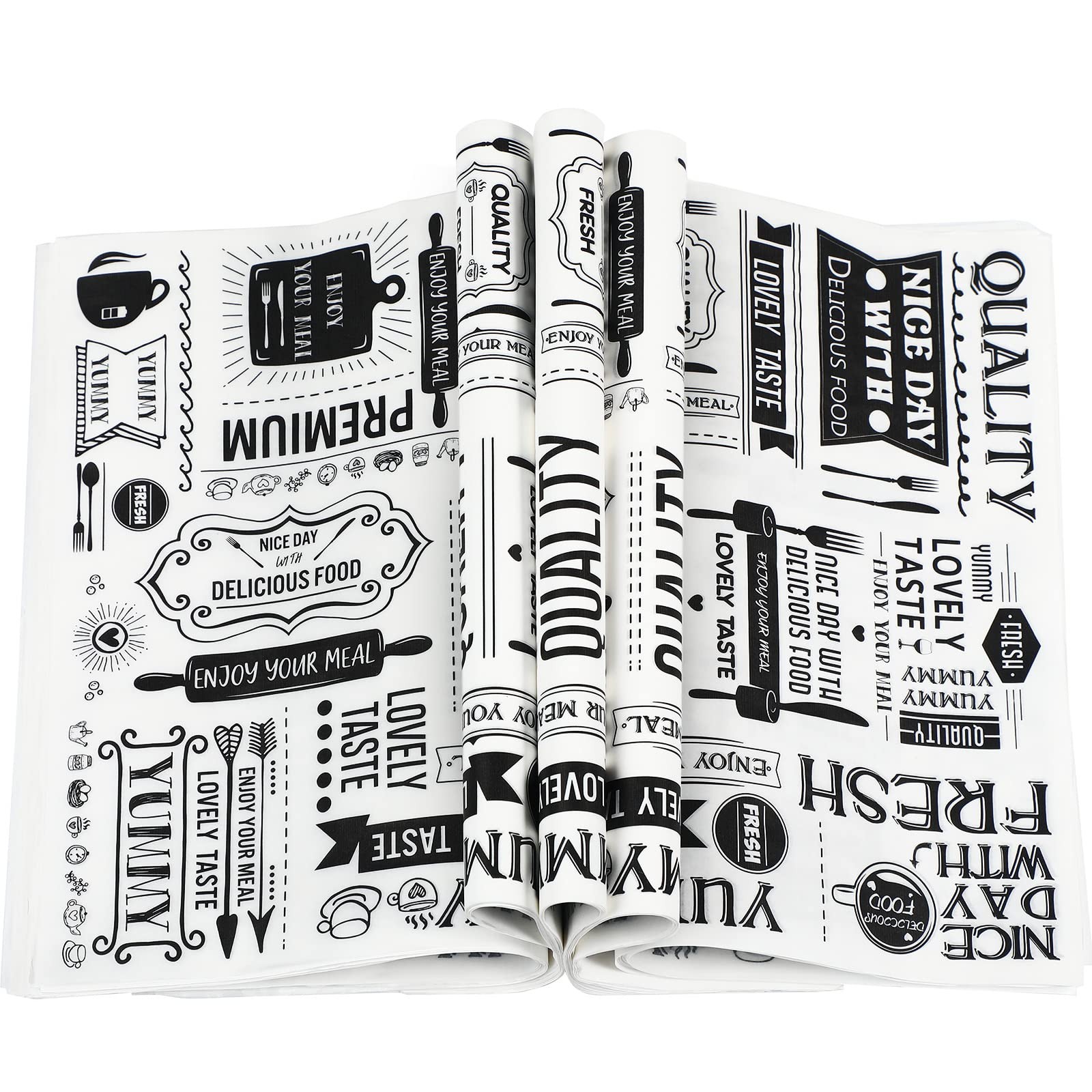Wax Paper Sheets Deli Newsprint Food Basket Liners Sandwich 8.3 X 9.8 Inches gallery
