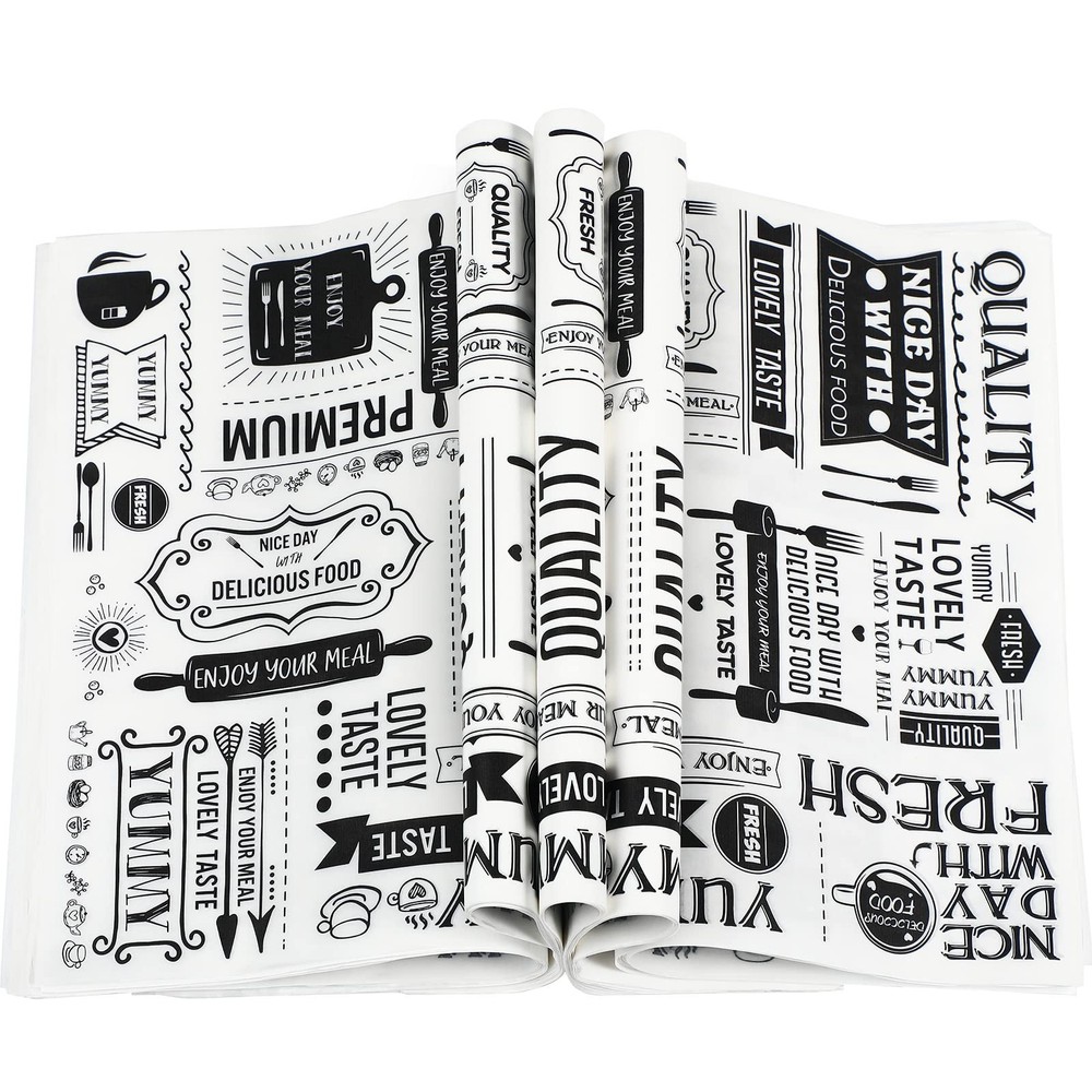 Wax Paper Sheets Deli Newsprint Food Basket Liners Sandwich 8.3 X 9.8 Inches